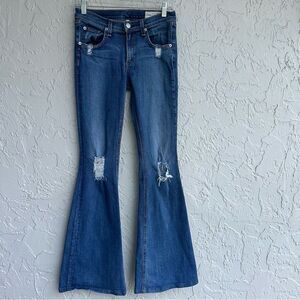 RAG & BONE Jeans Women 28 Flare Bell Distressed Western Country Boho Festival